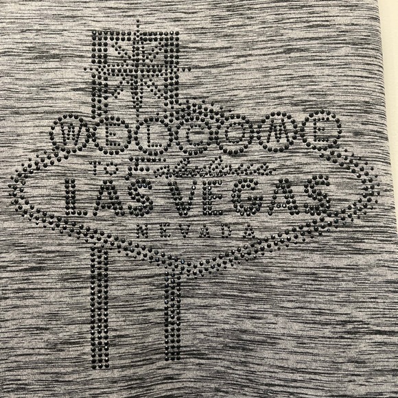 NWT Reserved Women’s Las Vegas‎ Pullover Racerback Tank Top Size S Gray Black - Picture 2 of 5